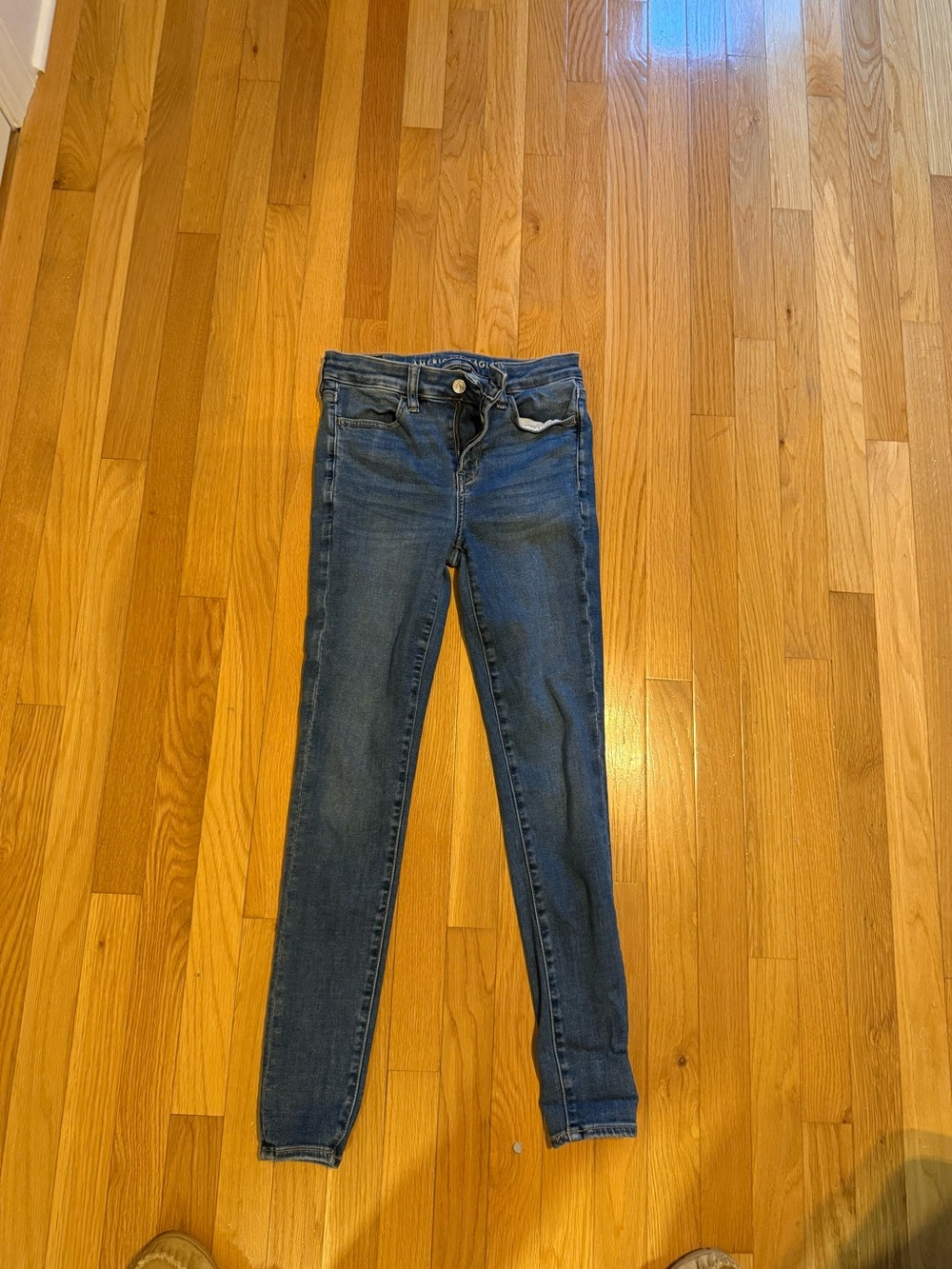 American Eagle Outfitters Women's Dark Blue Skinny Jeans